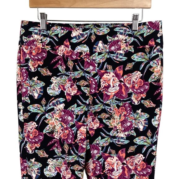 Soft Surroundings Floral Print‎ Stretch Pants High-Rise Size Medium - Picture 4 of 10